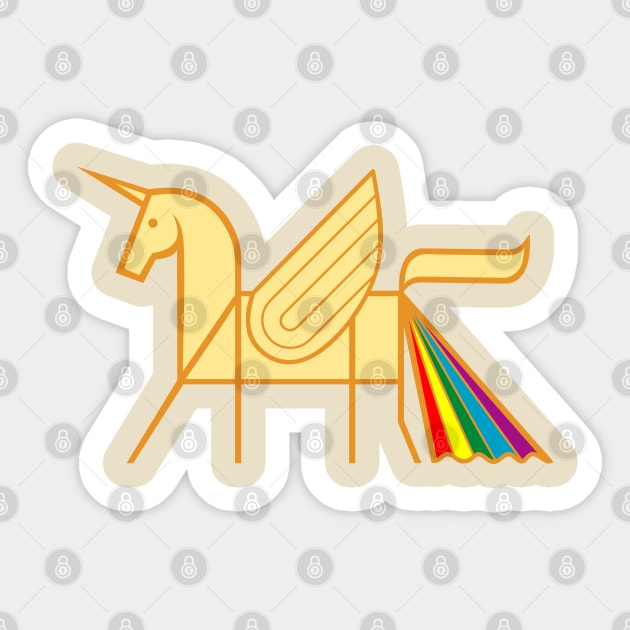 unicorn on rainbow Sticker by osvaldoport76